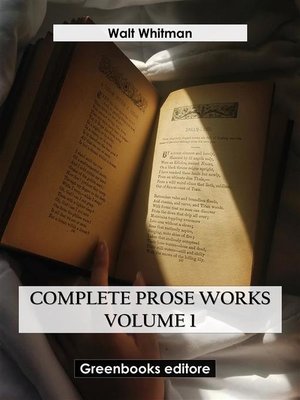 cover image of Complete Prose Works &#8211; Volume 1
